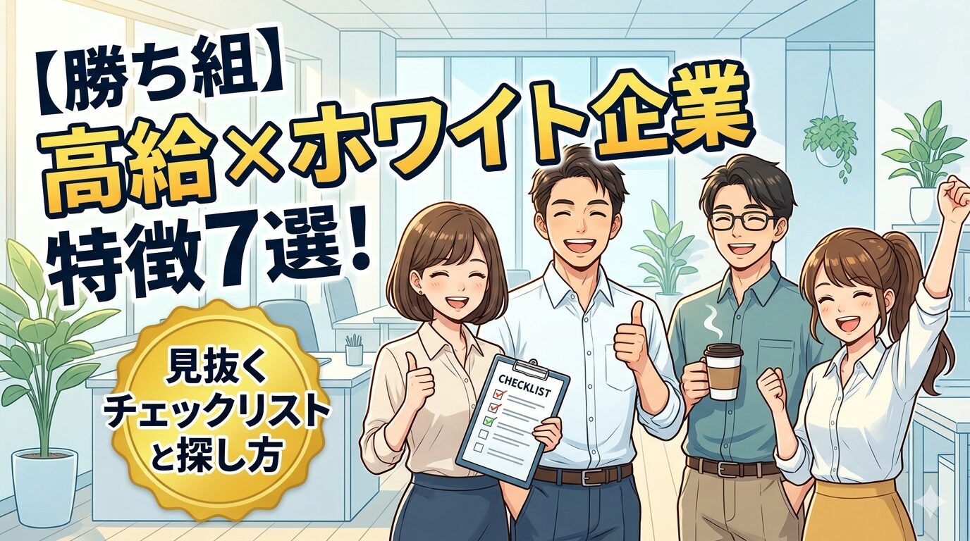 高給×ホワイト企業の特徴について書いた記事のアイキャッチ画像